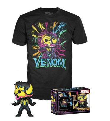 T-SHIRT L AVEC POP EDDIE BROCK / BLACKLIGHT / FIGURINE FUNKO POP T-SHIRT L AVEC POP EDDIE BROCK / BLACKLIGHT / FIGURINE FUNKO POP