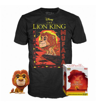 T-SHIRT M AVEC POP MUFASA / LE ROI LION / FIGURINE FUNKO POP