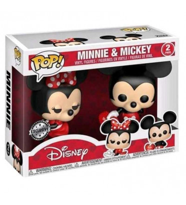 2 PACK MICKEY ET MINNIE MOUSE / MICKEY MOUSE / FIGURINE FUNKO POP / EXCLUSIVE