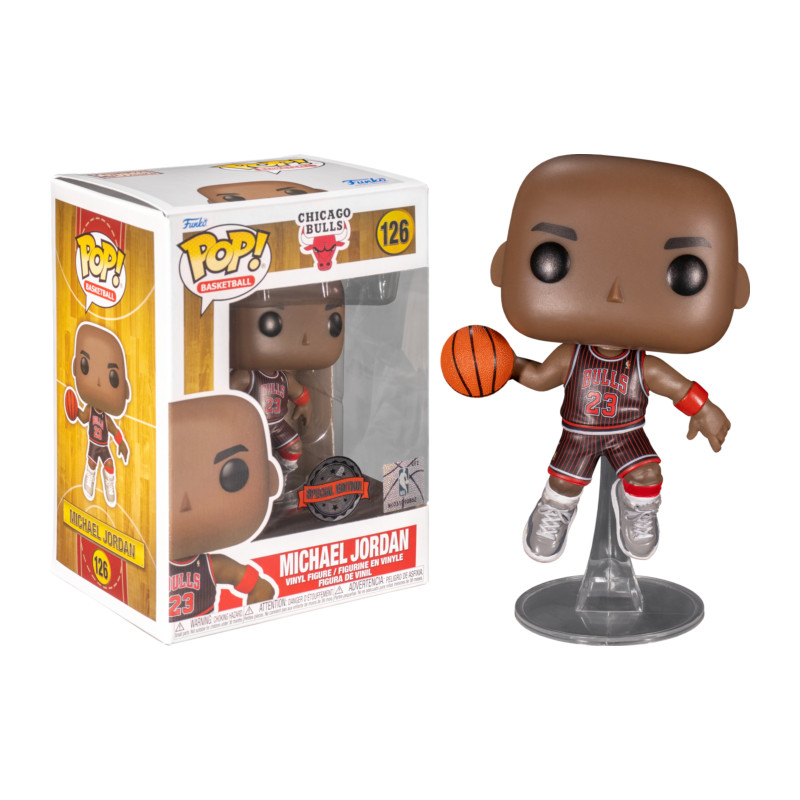 MICHAEL JORDAN PINSTRIPE JERSEY / CHICAGO BULLS / FIGURINE FUNKO POP / EXCLUSIVE SPECIAL EDITION