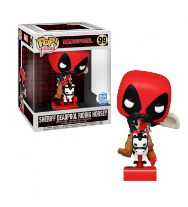 SHERIFF DEADPOOL RIDING HORSEY / DEADPOOL / FIGURINE FUNKO POP / EXCLUSIVE FUNKO WEB