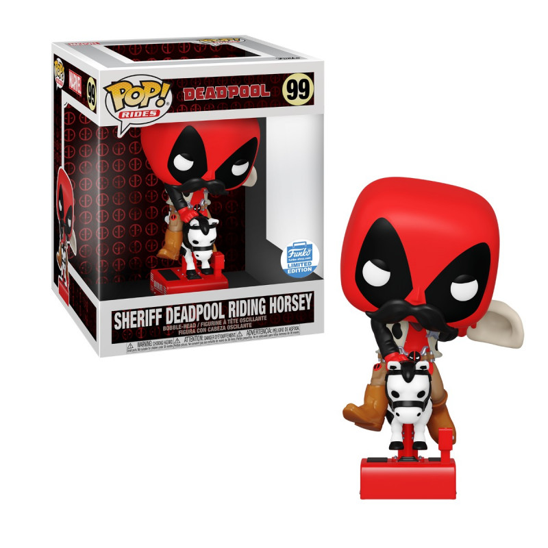 SHERIFF DEADPOOL RIDING HORSEY / DEADPOOL / FIGURINE FUNKO POP / EXCLUSIVE FUNKO WEB