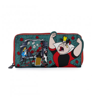 PORTEFEUILLE VILLAINS QUEEN OF HEARTS / ALICE AU PAYS DES MERVEILLES / LOUNGEFLY