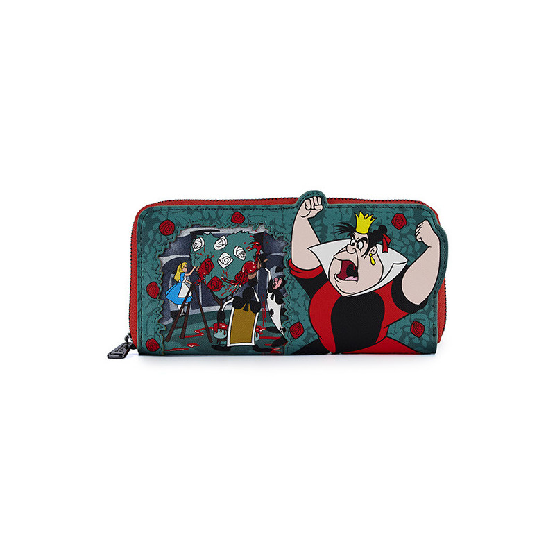 PORTEFEUILLE VILLAINS QUEEN OF HEARTS / ALICE AU PAYS DES MERVEILLES / LOUNGEFLY PORTEFEUILLE VILLAINS QUEEN OF HEARTS / ALICE AU PAYS DES MERVEILLES / LOUNGEFLY