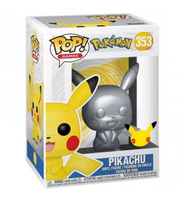 PIKACHU SILVER / POKEMON / FIGURINE FUNKO POP