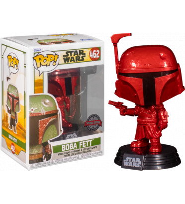 BOBA FETT CHROME ROUGE / STAR WARS LE LIVRE DE BOBA FETT / FIGURINE FUNKO POP / EXCLUSIVE SPECIAL EDITION