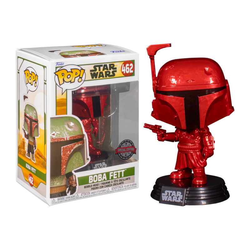 BOBA FETT CHROME ROUGE / STAR WARS LE LIVRE DE BOBA FETT / FIGURINE FUNKO POP / EXCLUSIVE SPECIAL EDITION