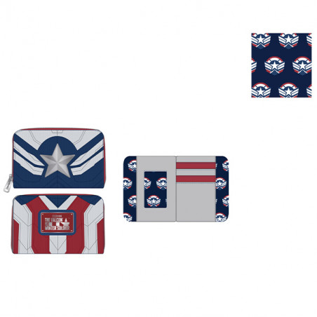 PORTEFEUILLE FALCON CAPTAIN AMERICA COSPLAY / CAPTAIN AMERICA / LOUNGEFLY