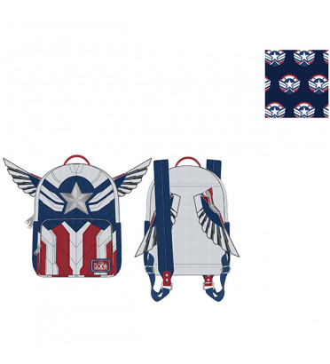 MINI SAC A DOS FALCON CAPTAIN AMERICA COSPLAY / CAPTAIN AMERICA / LOUNGEFLY