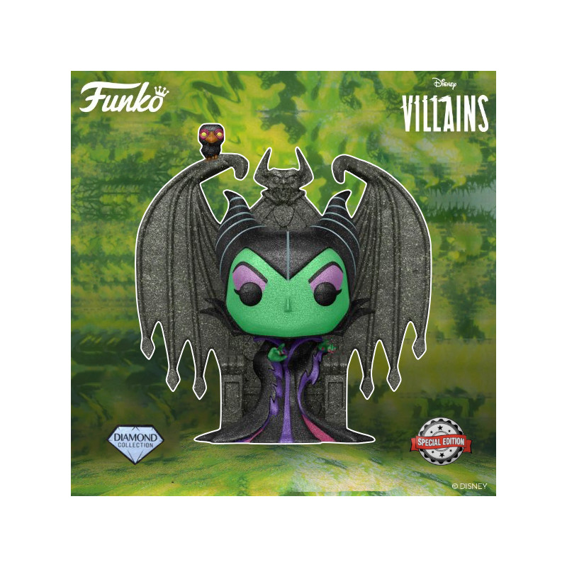 MALEFICENT ON THRONE / LA BELLE AU BOIS DORMANT / FIGURINE FUNKO POP / EXCLUSIVE SPECIAL EDITION / DIAMOND