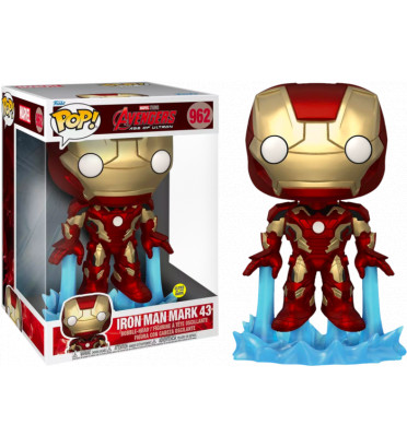 IRON MAN MARK 43 SUPER OVERSIZED / AVENGERS AGE OF ULTRON / FIGURINE FUNKO POP / GITD