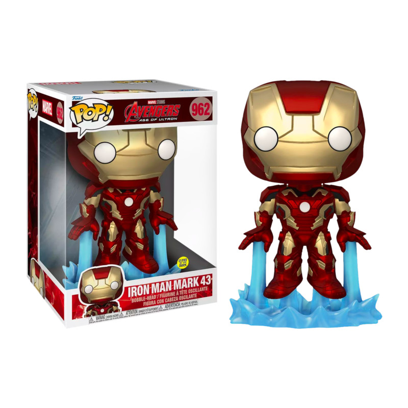 IRON MAN MARK 43 SUPER OVERSIZED / AVENGERS AGE OF ULTRON / FIGURINE FUNKO POP / GITD