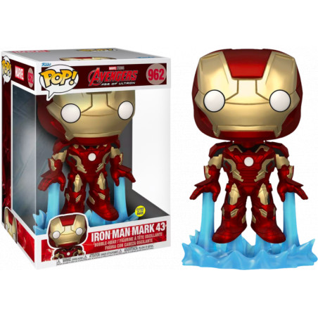 IRON MAN MARK 43 SUPER OVERSIZED / AVENGERS AGE OF ULTRON / FIGURINE FUNKO POP / EXCLUSIVE SPECIAL EDITION / GITD