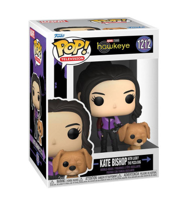 KATE BISHOP WITH LUCKY THE PIZZA DOG / HAWKEYE / FIGURINE FUNKO POP KATE BISHOP WITH LUCKY THE PIZZA DOG / HAWKEYE / FIGURINE FUNKO POP