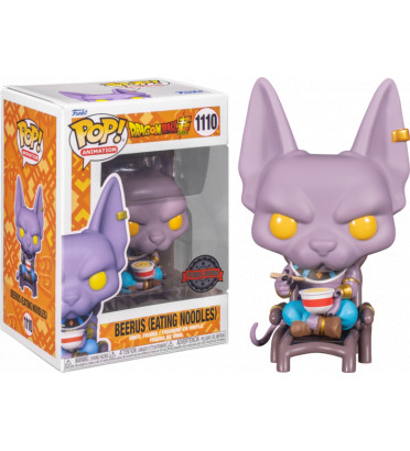 BEERUS EATING NOODLES / DRAGON BALL SUPER / FIGURINE FUNKO POP / EXCLUSIVE SPECIAL EDITION