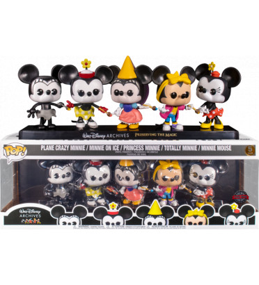 5 PACK MINNIE MOUSE 50 TH ANNIVERSARY / MICKEY MOUSE / FIGURINE FUNKO POP / EXCLUSIVE SPECIAL EDITION