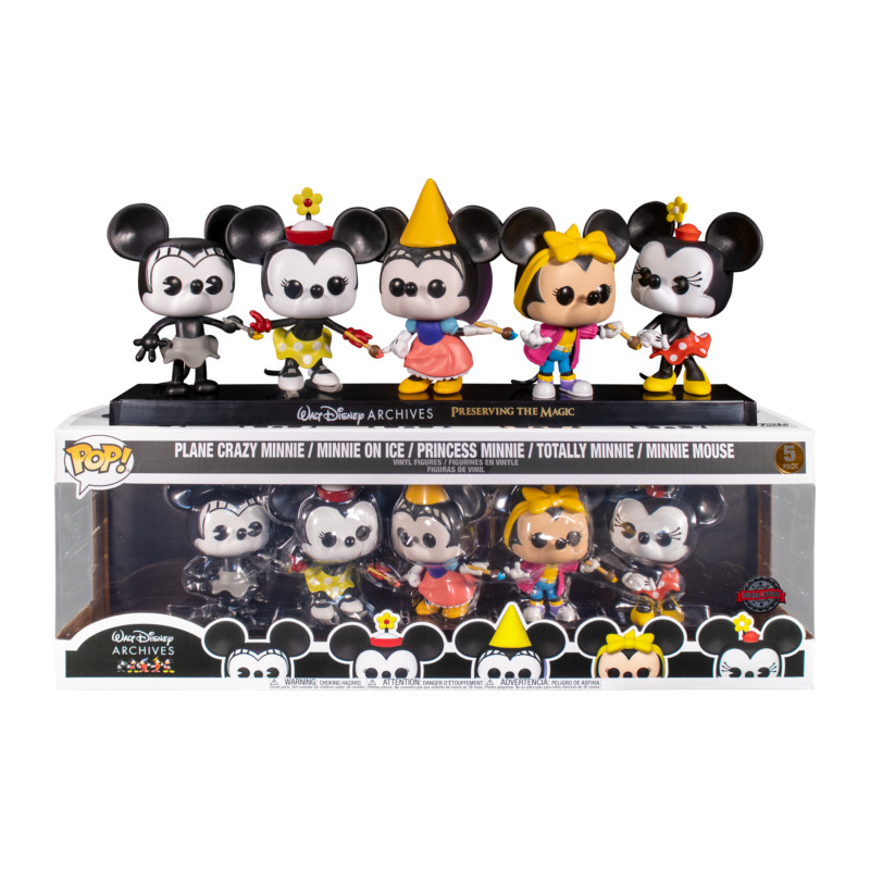 5 PACK MINNIE MOUSE 50 TH ANNIVERSARY / MICKEY MOUSE / FIGURINE FUNKO POP / EXCLUSIVE SPECIAL EDITION