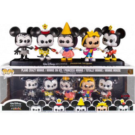 5 PACK MINNIE MOUSE 50 TH ANNIVERSARY / MICKEY MOUSE / FIGURINE FUNKO POP / EXCLUSIVE SPECIAL EDITION