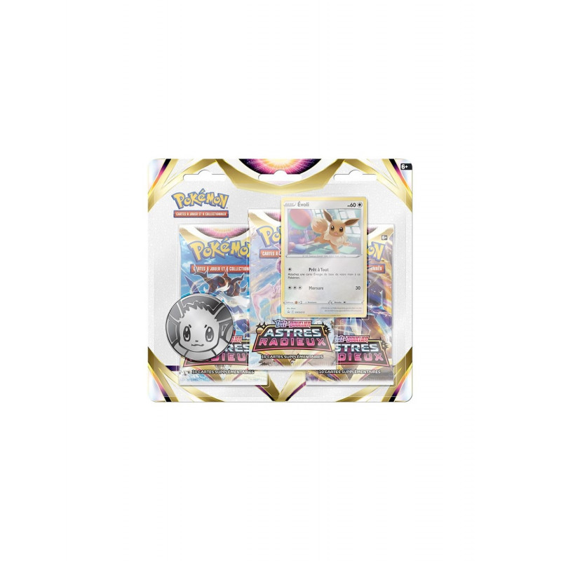 PACK 3 BOOSTERS EVOLI ASTRES RADIEUX / CARTE POKEMON VF