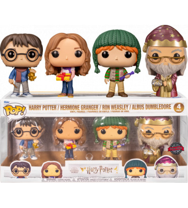 4-PACK HARRY POTTER HOLIDAY / HARRY POTTER / FIGURINE FUNKO POP / EXCLUSIVE SPECIAL EDITION