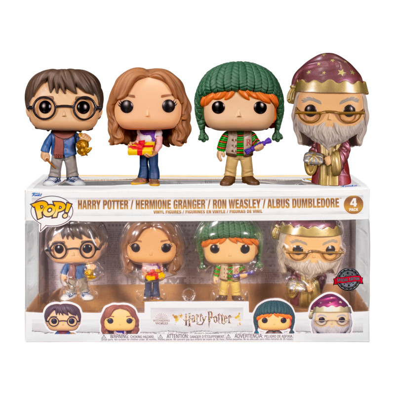 4-PACK HARRY POTTER HOLIDAY / HARRY POTTER / FIGURINE FUNKO POP / EXCLUSIVE SPECIAL EDITION