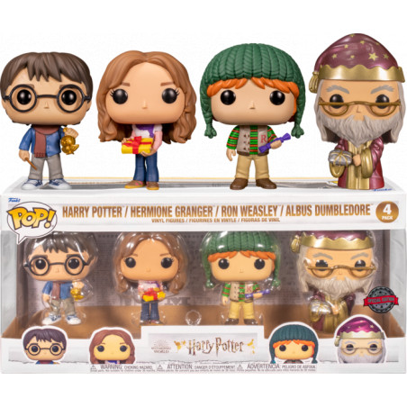 4-PACK HARRY POTTER HOLIDAY / HARRY POTTER / FIGURINE FUNKO POP / EXCLUSIVE SPECIAL EDITION