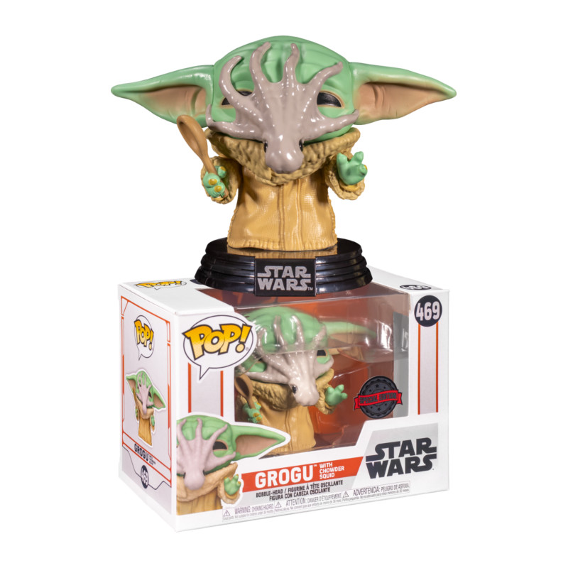 Figurine Grogu With Chowder Squid / Star Wars The Mandalorian / Funko Pop  Movies 469 / Exclusive Special Edition