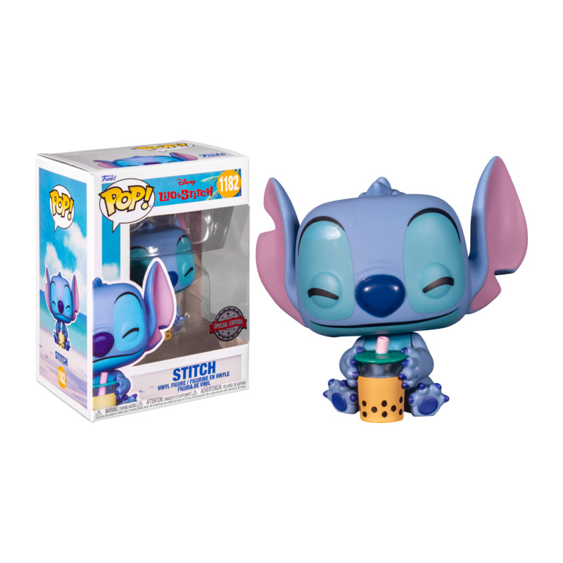 Figurine Stich With Boba / Lilo Et Stitch / Funko Pop Disney 1182 /  Exclusive Special Edition