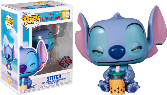 Figurine Stich With Boba / Lilo Et Stitch / Funko Pop Disney 1182 /  Exclusive Special Edition