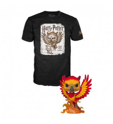 T-SHIRT M AVEC POP FAWKES / HARRY POTTER / FIGURINE FUNKO POP / EXCLUSIVE SPECIAL EDITION / GITD