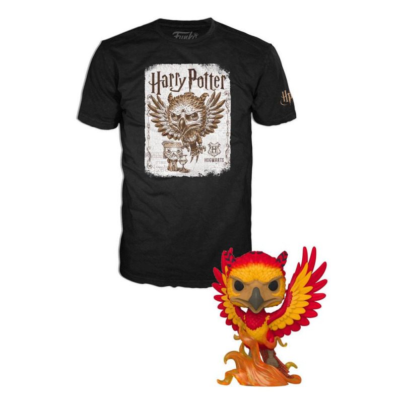 T-SHIRT M AVEC POP FAWKES / HARRY POTTER / FIGURINE FUNKO POP / EXCLUSIVE SPECIAL EDITION / GITD