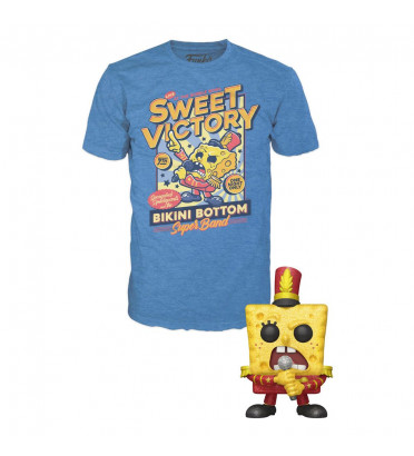 T-SHIRT L AVEC POP BOB LEPONGE BAND / BOB LEPONGE / FIGURINE FUNKO POP / EXCLUSIVE SPECIAL EDITION