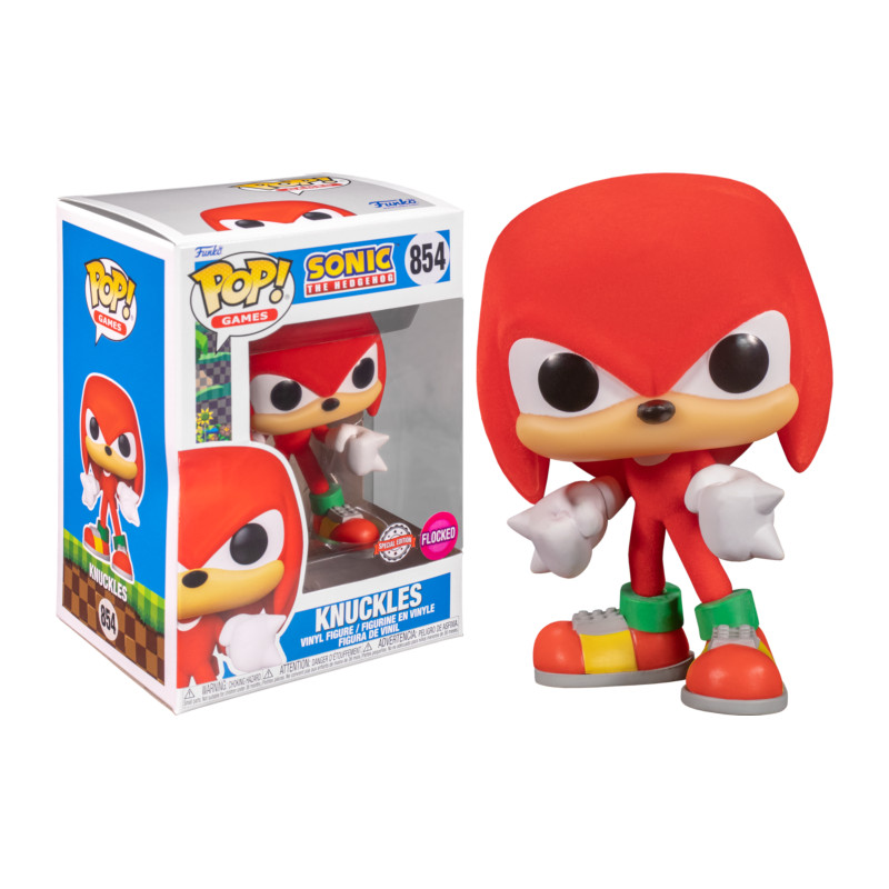 KNUCKLES / SONIC / FIGURINE FUNKO POP / EXCLUSIVE SPECIAL EDITION / FLOCKED