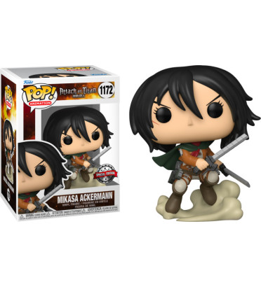 MIKASA ACKERMAN WITH SWORDS / ATTACK ON TITAN / FIGURINE FUNKO POP / EXCLUSIVE SPECIAL EDITION MIKASA ACKERMAN WITH SWORDS / ATTACK ON TITAN / FIGURINE FUNKO POP / EXCLUSIVE SPECIAL EDITION