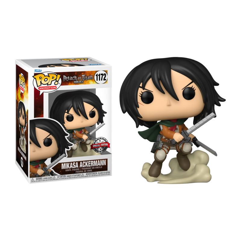 MIKASA ACKERMAN WITH SWORDS / ATTACK ON TITAN / FIGURINE FUNKO POP / EXCLUSIVE SPECIAL EDITION