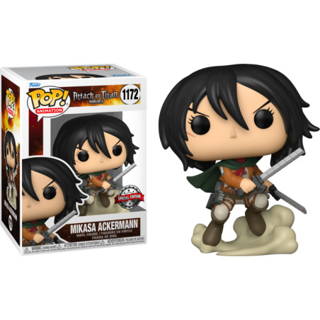 MIKASA ACKERMAN WITH SWORDS / ATTACK ON TITAN / FIGURINE FUNKO POP / EXCLUSIVE SPECIAL EDITION