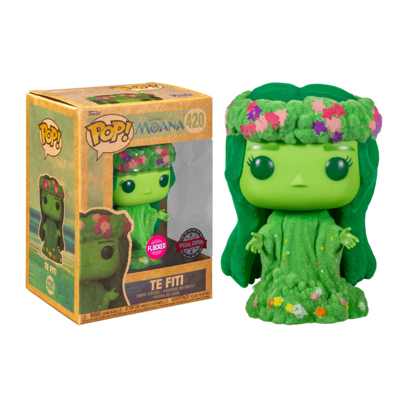 TE FITI EARTH DAY 2022 / MOANA / FIGURINE FUNKO POP / EXCLUSIVE SPECIAL EDITION / FLOCKED