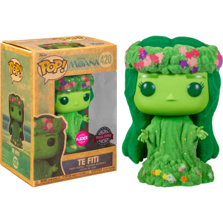 TE FITI EARTH DAY 2022 / MOANA / FIGURINE FUNKO POP / EXCLUSIVE SPECIAL EDITION / FLOCKED