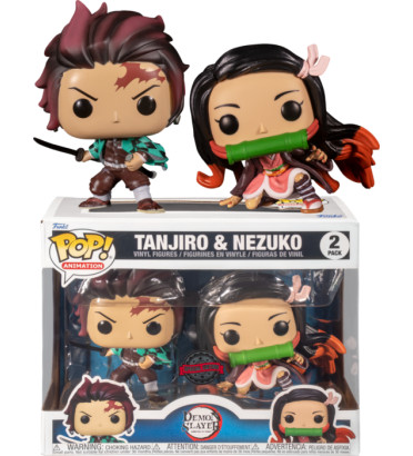 2 PACK TANJIRO ET NEZUKO / DEMON SLAYER / FIGURINE FUNKO POP