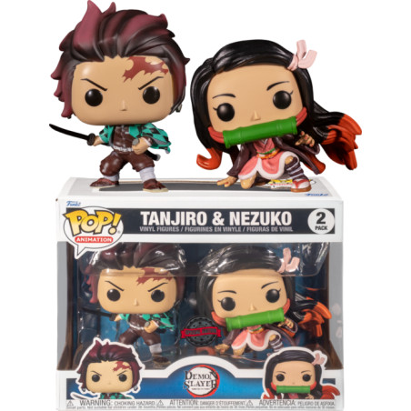 2 PACK TANJIRO ET NEZUKO / DEMON SLAYER / FIGURINE FUNKO POP