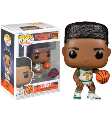 LUCAS WITH JERSEY / STRANGER THINGS / FIGURINE FUNKO POP / EXCLUSIVE SPECIAL EDITION