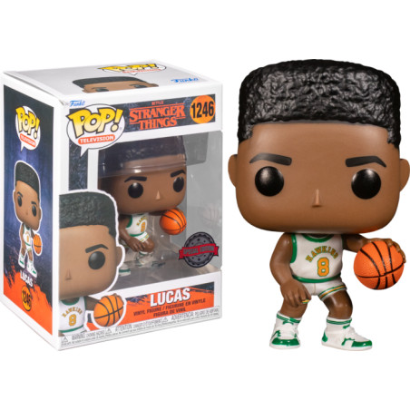 LUCAS WITH JERSEY / STRANGER THINGS / FIGURINE FUNKO POP / EXCLUSIVE SPECIAL EDITION