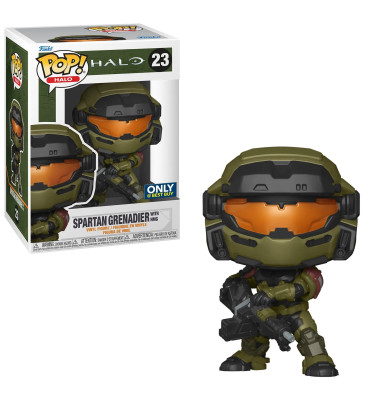 SPARTAN GRENADIER WITH HMG / HALO / FIGURINE FUNKO POP / EXCLUSIVE ONLY BESY BUY