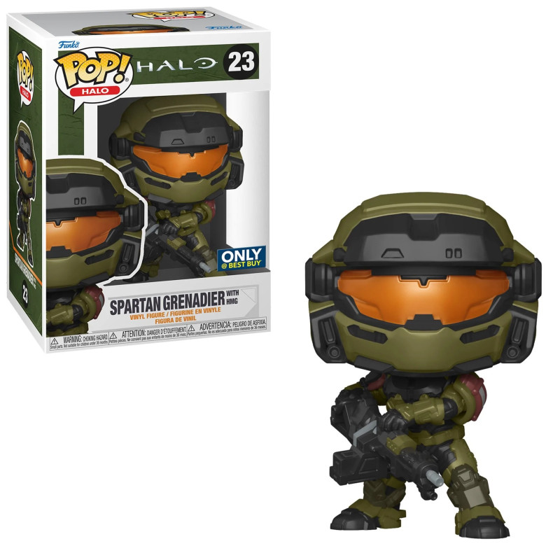 SPARTAN GRENADIER WITH HMG / HALO / FIGURINE FUNKO POP / EXCLUSIVE ONLY BESY BUY