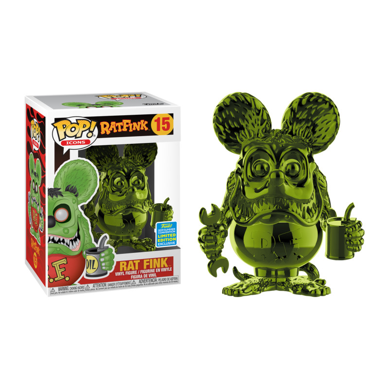 RAT FINK GREEN CHROME / RAT FINK / FIGURINE FUNKO POP / EXCLUSIVE SDCC 2019