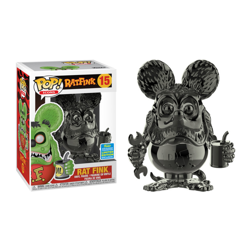 RAT FINK GREY CHROME / RAT FINK / FIGURINE FUNKO POP / EXCLUSIVE SDCC 2019