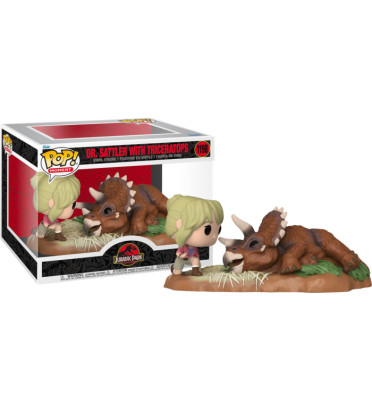 DR SATTLER WITH TRICERATOPS MOVIE MOMENTS / JURASSIC PARK / FIGURINE FUNKO POP / EXCLUSIVE SPECIAL EDITION