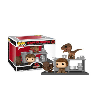 TIM MURPHY WITH VELOCIRAPTORS MOVIE MOMENTS / JURASSIC PARK / FIGURINE FUNKO POP / EXCLUSIVE SPECIAL EDITION