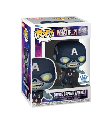 ZOMBIE CAPTAIN AMERICA / MARVEL WHAT IF / FIGURINE FUNKO POP / EXCLUSIVE FUNKO SHOP ZOMBIE CAPTAIN AMERICA / MARVEL WHAT IF / FIGURINE FUNKO POP / EXCLUSIVE FUNKO SHOP