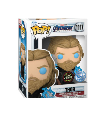 THOR WITH THUNDER / AVENGERS ENDGAME / FIGURINE FUNKO POP / EXCLUSIVE SPECIAL EDITION / CHASE